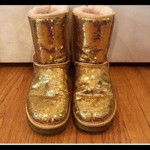 Gold sequin Ugg’s